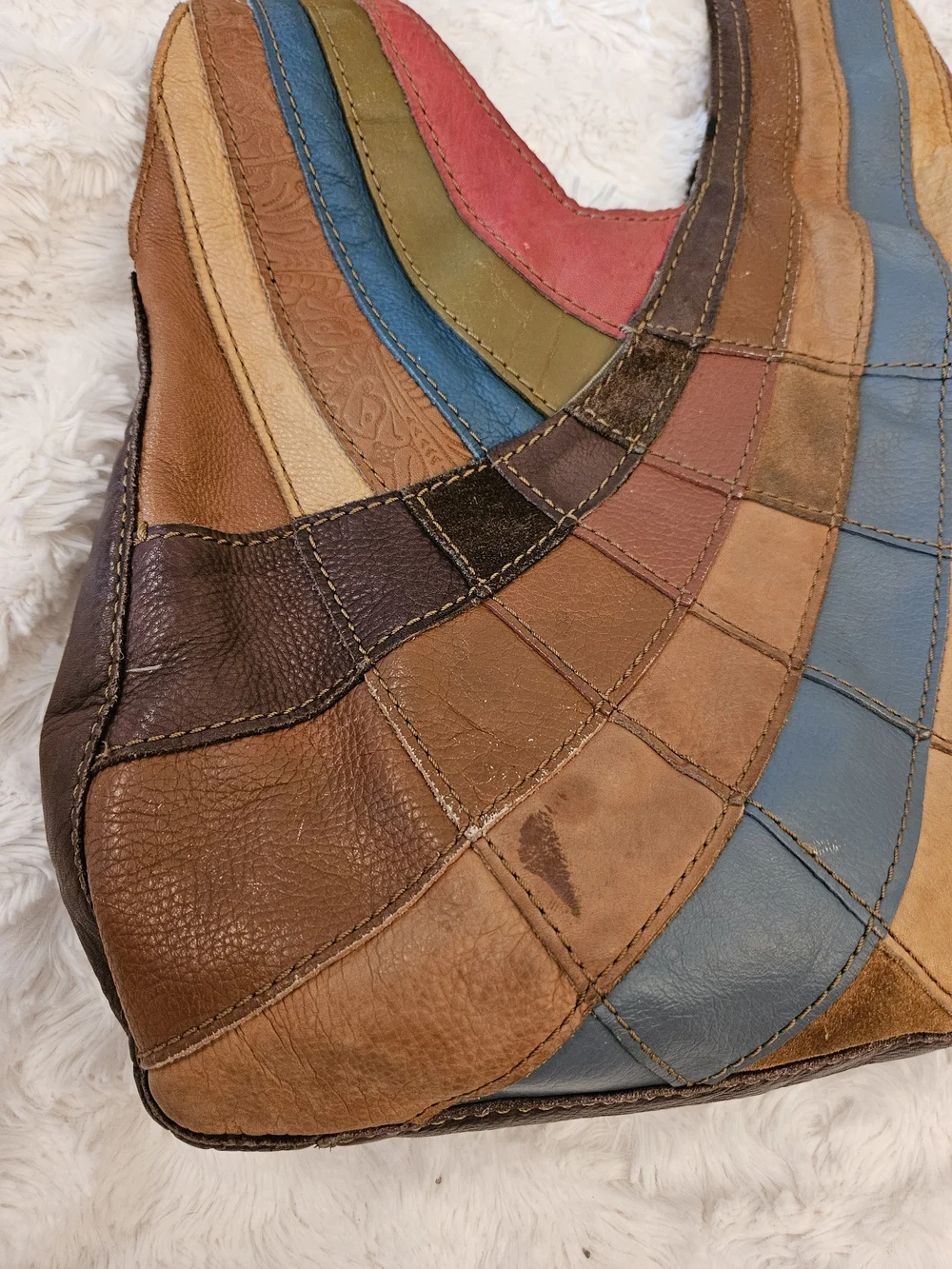 Vintage✨️Lucky Brand Slouchy Patchwork Hobo Bag